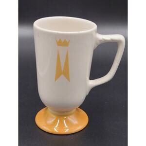 Irish Coffee Mug Marriott Hotel Homer Laughlin 60s Ceramic Cream Gold Crown